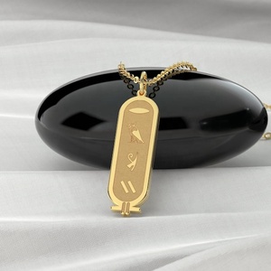 MECYLIFE Vòng Cổ Cartouche Ai Cập Vòng Cổ Chữ Tượng Hình Ai Cập Trang Sức Vòng Cổ Ai Cập Bằng Thép Không Gỉ - Product Image 2