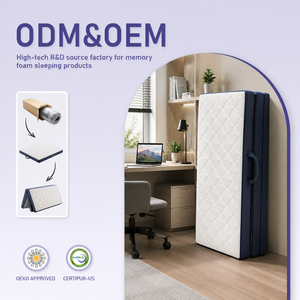 Colchón de espuma plegable de 5 pulgadas, <span class=keywords><strong>cama</strong></span> portátil para <span class=keywords><strong>invitados</strong></span> con funda transpirable, proveedor mayorista para compradores de marcas - Product Image 1