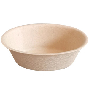 Bols ovales jetables en pulpe de papier biodégradable pour crème glacée, smoothie au taro, café, boulettes de riz gluant à emporter - Product Image 5