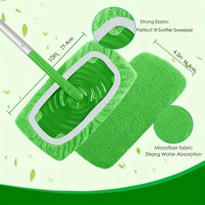 4 Reusable Mop Pads with High Water Absorption and Ultra-fine Fiber Cleaning Pads That Can Firmly Adhere To Most Standard Mops - Product Image 3