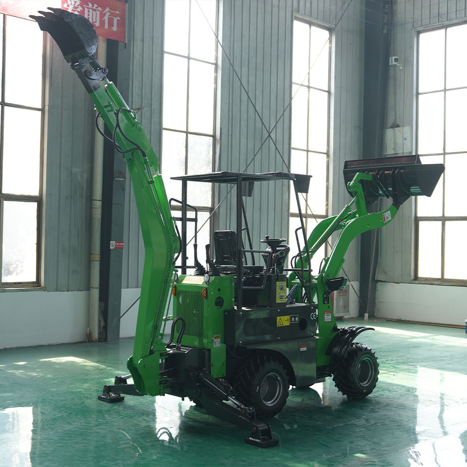 Premium 4 Wheel Drive Backhoe Loader Diesel Engine All Terrain Backhoe ...