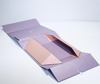 Boîte cadeau pliable de haute qualité personnalisée avec ruban à nœud, facile à assembler, réduit les frais d'expédition, vente en gros