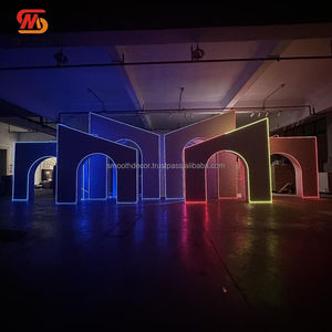 SMOOTH Acrylic Durable Luxurious Wedding Event Party Arch <b>Backdrop</b> with RGB LED Lights Customizable Size & Color - Product Image 2