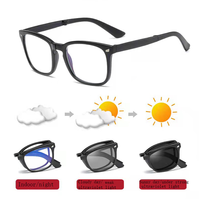 2022 Newest Foldable Anti Blue Light Blocking Women Men Square Glasses Frames Blocking Blue Light Computer Eyeglasses