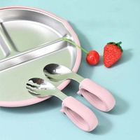 Ensemble de bols et assiettes divisées pour bébé et enfant en acier inoxydable 304 sans BPA, 10 en 1, base en silicone à ventouse, résistant aux chutes, isolé