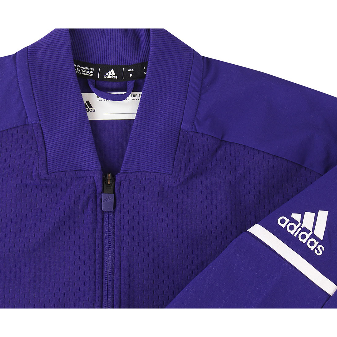 Adidas Men's Reversible Zip-up Jacket Purple White College Style