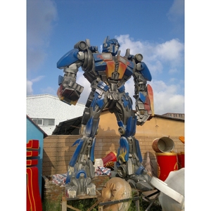 Estatua de <span class=keywords><strong>Marvel</strong></span> de Fibra de Vidrio Plateada, Decoración para el Hogar, Se Aceptan Personalizaciones, Escultura de Resina de Gran Tamaño - Product Image 1