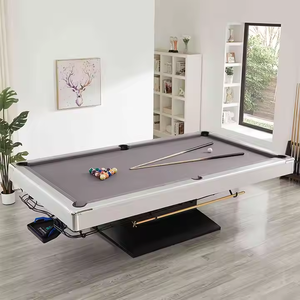 Mesa de Billar Multifuncional 3 en 1 de Diseño Único, de Madera Sólida, con Superficie de Mármol, de 7, 8 y 9 pies, para Oficina, Billar Moderno - Product Image 1