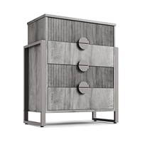 Commode noire bois salon vêtements armoire de rangement 4 tiroirs commode pour chambre