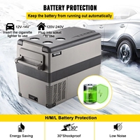 Tsjechische, Poolse, Duitse draagbare kleine autovriezer 45L mini autovriezer koelkast 45W auto koelkast koeler 12V koelkast vriezer AC/DC