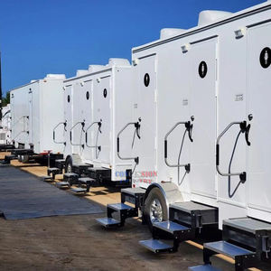 مقطورة حمامات متنقلة بالجملة من مصنع صيني، مقطورة استحمام متنقلة، مرحاض خارجي بمقعدين أو ثلاثة مقاعد، مقطورة حمامات متنقلة - Product Image 3