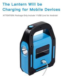 Lámpara LED COB 3 en 1 con Carga Solar USB, Linterna Portátil para Camping, Impermeable, Linterna de Emergencia, Luz para Tienda de Campaña - Product Image 5