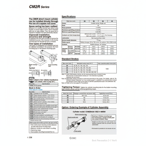 Cilindro de aire SMC Pneumatics, producto de cilindro de alta calidad - Product Image 1