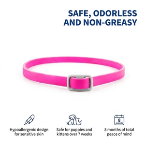 Collare Antipulci Ecologico Impermeabile Morbido e Solido <span class=keywords><strong>per</strong></span> <span class=keywords><strong>Gatti</strong></span> e Cani - Materiale TPR Regolabile Misure 38cm/62cm - Product Image 3