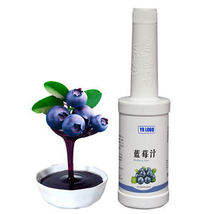 High Concentration Blueberry Juice <b>Syrup</b> Mixed Fruit Flavor with Sugar in Bottle for Bubble Tea and <b>Slush</b> Wholesale Puree - Product Image 3