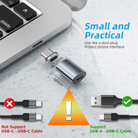 Adaptateur USB C Femelle vers Micro USB/USB C Mâle 2 en 1 Chargeur Magnétique Rapide Câble Type C Convertisseur Magnétique