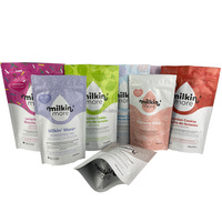 Sacs à fermeture éclair, sachets de qualité alimentaire, pour cookies, bonbons et casse-croûtes, design imprimé mat, pochette en mylar inodore