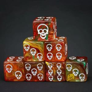 Dés de jeu amusants en plastique D6, <span class=keywords><strong>logo</strong></span> personnalisé imprimé, dés de jeu de rôle, vente en gros OEM, promotionnels - Product Image 5