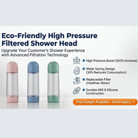 Pommeau de Douche de Voyage Haute Pression Économe en Eau, Portable et Compact, Idéal pour Hôtels et Appartements