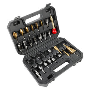 26pcs Hexagonal Shank Pagoda <b>Drill</b> <b>Bit</b> Set Gold Five-Flange Chamfering Tool for Wood Plug <b>Drill</b> <b>Bits</b> with Positioning Punch - Product Image 5