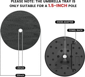 Plateau <span class=keywords><strong>de</strong></span> Table <span class=keywords><strong>de</strong></span> <span class=keywords><strong>Parapluie</strong></span> Rond Réglable Européen Offre Spéciale avec Trou <span class=keywords><strong>de</strong></span> <span class=keywords><strong>Parapluie</strong></span> pour Plage Patio Jardin Piscine - Product Image 4