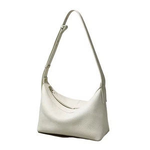 Bolso bandolera Hobo de cuero genuino para mujer de estilo Vintage elegante, diseño de moda de fábrica personalizable, bolso de hombro para mujer - Product Image 3