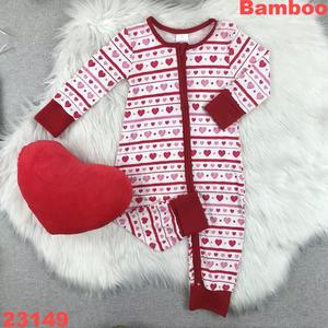 Valentinstag RTS 95% Bambus 5% Elasthan Baby 2-teiliges Langarm-Hosen-Set Schlafanzug Pyjama Schlafanzug Kleidung Outfit-Sets - Product Image 3