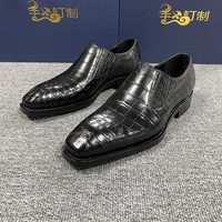 Chaussures en cuir de crocodile 100% pour hommes, chaussures de mariage formelles, chaussures habillées faites à la main, chaussures oxfords en cuir de crocodile pour hommes