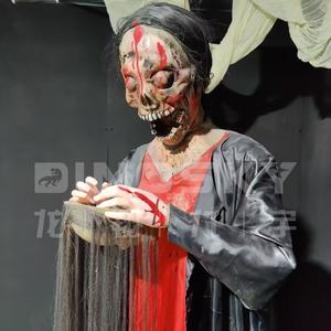 Dinozor Yüz Değiştirici Maske Hayalet Tasarımlı Perili Ev Animatronik Hayvan Korku Kaçış Odası Tema Parkı Eğlence Parkı için - Product Image 2