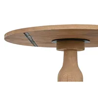 Table à manger MANGO 140x140x77cm (Prof. 140cm) avec pieds tournés
