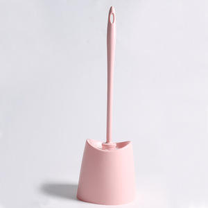 Juego de limpieza de baño de silicona plástico barato sin cepillo de inodoro de ángulo muerto con base <span class=keywords><strong>antigoteo</strong></span> y soporte de palo de pared - Product Image 4