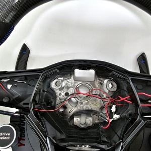 YTcarbon para <span class=keywords><strong>Arteon</strong></span> CC GTE GTD GTS <span class=keywords><strong>R</strong></span>-line Racing Style R8 Switch Custom Real Carbon Fiber Paddle Shifter LED Volante - Product Image 3