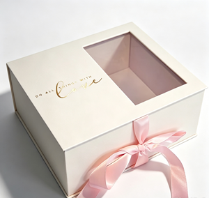Caixa de Presente Rígida Personalizada com Fecho Magnético, Materiais Reciclados, Papel Revestido para Embalagem de Flores - Product Image 4