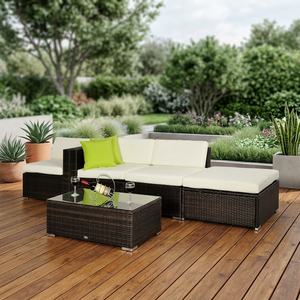 Juego de Sofás de Ratán para Exteriores Nisa, Modernos y de Lujo, con Estructura de Aluminio, Cojines Impermeables, Colores Personalizables, para Jardín o Patio - Product Image 3
