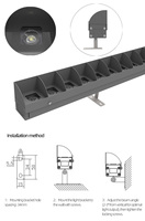 Projecteur mural LED en aluminium 24W 36W 48W avec grille |   Anti-reflets |   DMX512 |   IP65 |   Entrepôt |   Haute luminosité