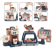 Juguete de máquina de café realista con luz y sonido, juego de compras, juego de cocina para niños