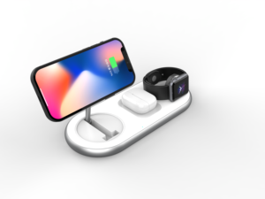Dropshipping nuevo producto Ideas 2025 logotipo personalizado <span class=keywords><strong>3</strong></span> en 1 cargador inalámbrico para iPhone 15 Cargador rápido para reloj para Airpods Station - Product Image 2