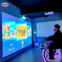 Système de cyclisme interactif multijoueur personnalisé, solution immersive de projection dynamique sur vélo pour le fitness et les sports