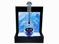 Support d'affichage lumineux pour bouteilles en acrylique personnalisé avec éclairage LED, vitrine pour bouteilles de vin et de spiritueux pour bar, boîte de nuit