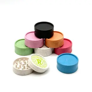 2023 New Hot Sale Custom Logo 55 Mm- 2 Layers Degradable Plant Fiber Tobacco Herb Grinder