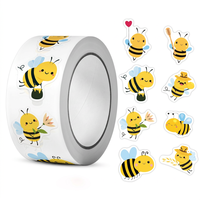 Rouleau d'autocollants animaux mignons personnalisés pour enfants, étiquettes de récompense, autocollants motivants en vinyle imperméable pour enseignants et salles de classe
