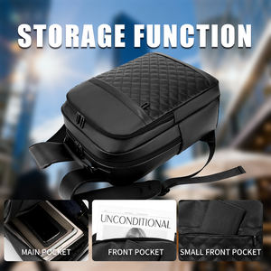 Veelzijdige Pu Lederen Rugzak Professionals Grote Capaciteit Met Usb Oplaadpoort Waterdichte Laptop Lichtgewicht Tas Pendelaars - Product Image 3