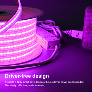 <span class=keywords><strong>Bande</strong></span> LED COB <span class=keywords><strong>RGB</strong></span> COXO ETL haute tension 120V 110V, protection IP65 IP67, sans driver, en silicone, pour éclairage paysager extérieur - Product Image 2