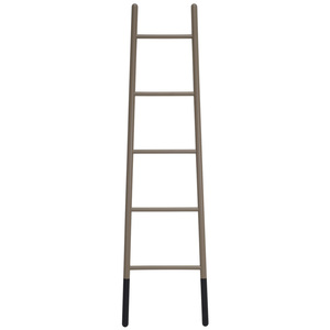 Modern Brown Black MYCROFT Ladder Hanger Industrial Style Wood Towel Rack for Contemporary Bedroom and Living Room - Product Image 1