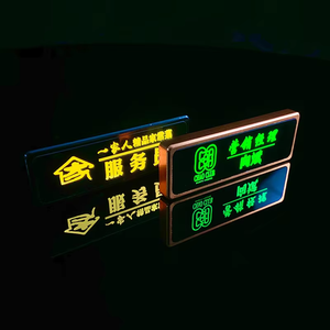 Insigne de poitrine d'étiquette de nom de lumière LED personnalisée <span class=keywords><strong>pour</strong></span> les décorations de fête d'identification du personnel de bar KTV Représentation d'étoile d'aide électronique <span class=keywords><strong>pour</strong></span> - Product Image 1