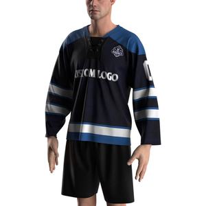 Proveedor de Ropa Deportiva con Cuello en V, Uniformes con Bordado de Equipos, Ropa Deportiva de Secado Rápido, Jersey de Hockey de Sarga - Product Image 5