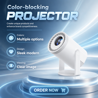 Mini-projecteur sans fil WiFi LCD portable pour la maison, écran miroir intelligent, 200 ANSI, Android 14, 720P/1080P, vente en gros, prêt à l'emploi