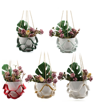 Pots de fleurs suspendus en cuir Panier de fleurs Pot Jardinières Support suspendu