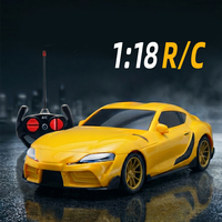 Voiture de course télécommandée Supra RC à l'échelle 1:18, 27 MHz, 4 canaux, avec caméra intégrée, portée de 20 m et phares avant – Vente en gros