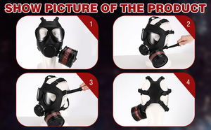 सक्रिय कार्बन फिल्टर के साथ पूर्ण चेहरे श्वसन उत्तरजीविता परमाणु और रासायनिक गैस मास्क सक्रिय कार्बन फिल्टर के साथ - Product Image 4